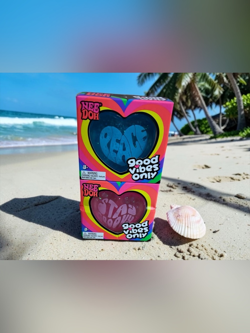 NEW Authentic NeeDoh Good Vibes Only Heart 💖 (Choose One)